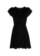 Paige Khai Velour Mini Dress Black