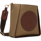 Stella McCartney Khaki Logo Square Crossbody Bag