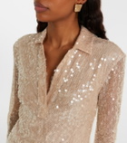 Veronica Beard Meryl sequined blouse