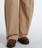 Brunello Cucinelli Cotton barrel-leg pants
