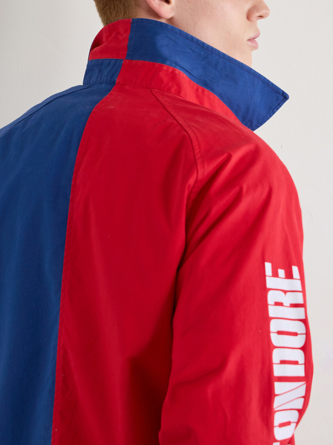 Aimé Leon Dore - Logo-Print Colour-Block Cotton Overshirt - Red