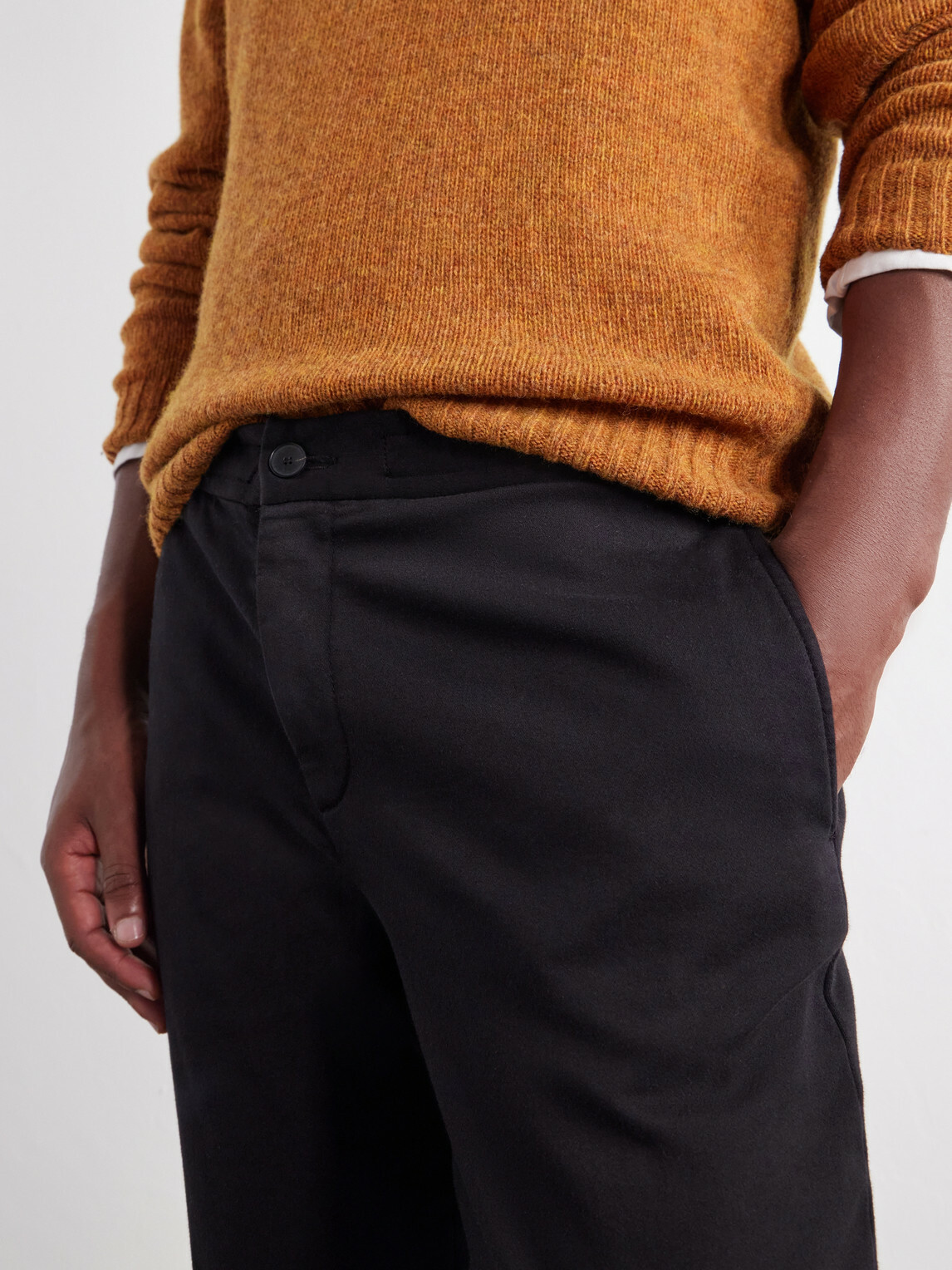 Mr P. - Tapered Cotton-Blend Jersey Drawstring Sweatpants - Black