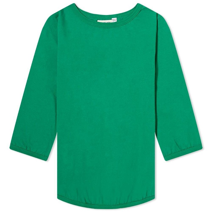Photo: Beams Boy Women's Boatneck 3/4 Sleeve T-Shirt in Green