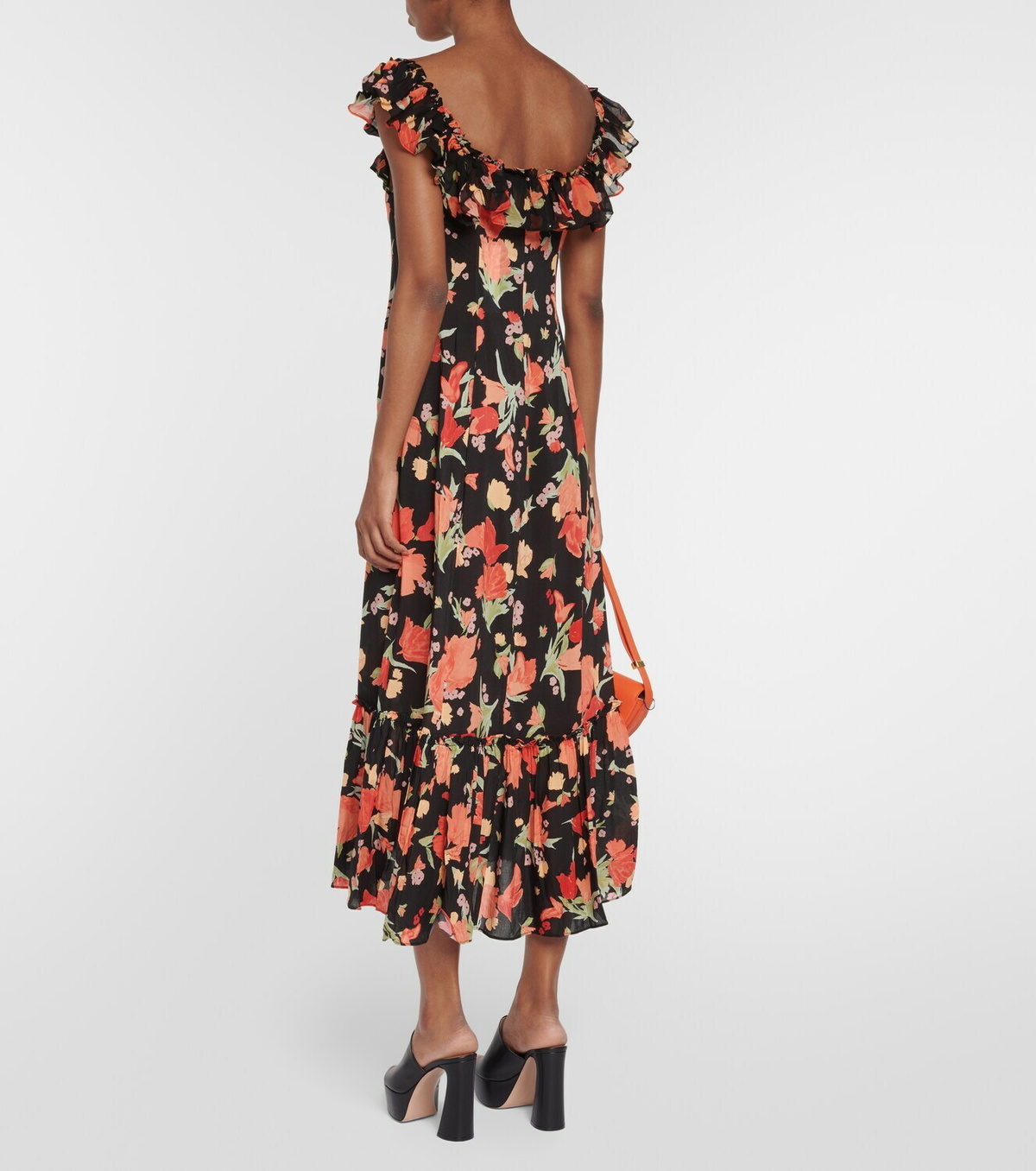 Rixo June square-neck midi dress Rixo