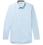 Burberry - Slim-Fit Stretch-Cotton Poplin Shirt - Men - Sky blue