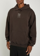 Represent 247 Uprising Hooded Cotton Sweatshirt Brown