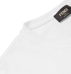 Fendi - Logo-Appliquéd Cotton-Jersey T-Shirt - White