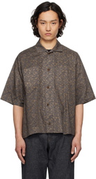 Aviva Jifei Xue Brown Short Sleeve Boxy Shirt