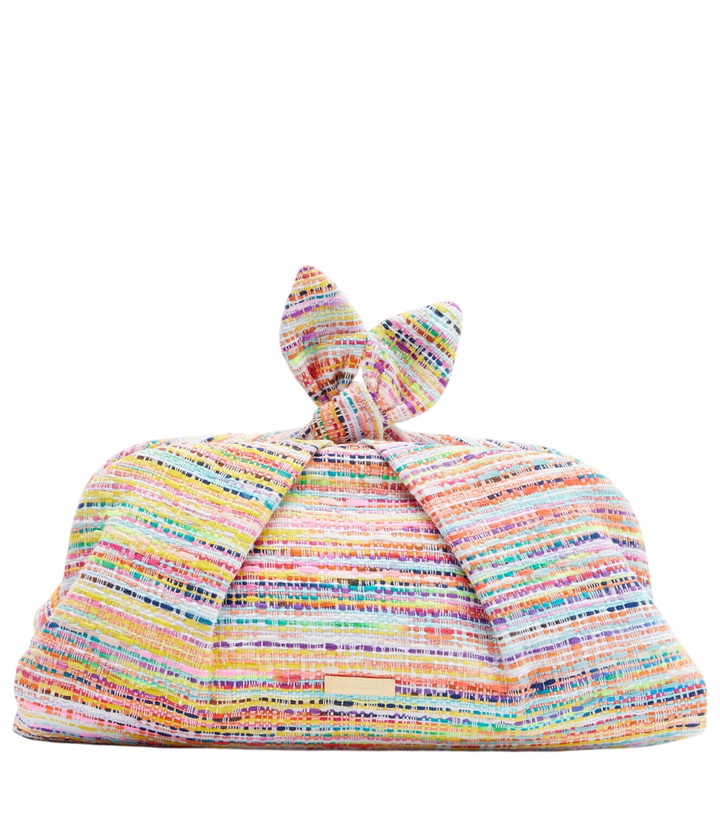 Photo: Aquazzura Bowtie tweed clutch