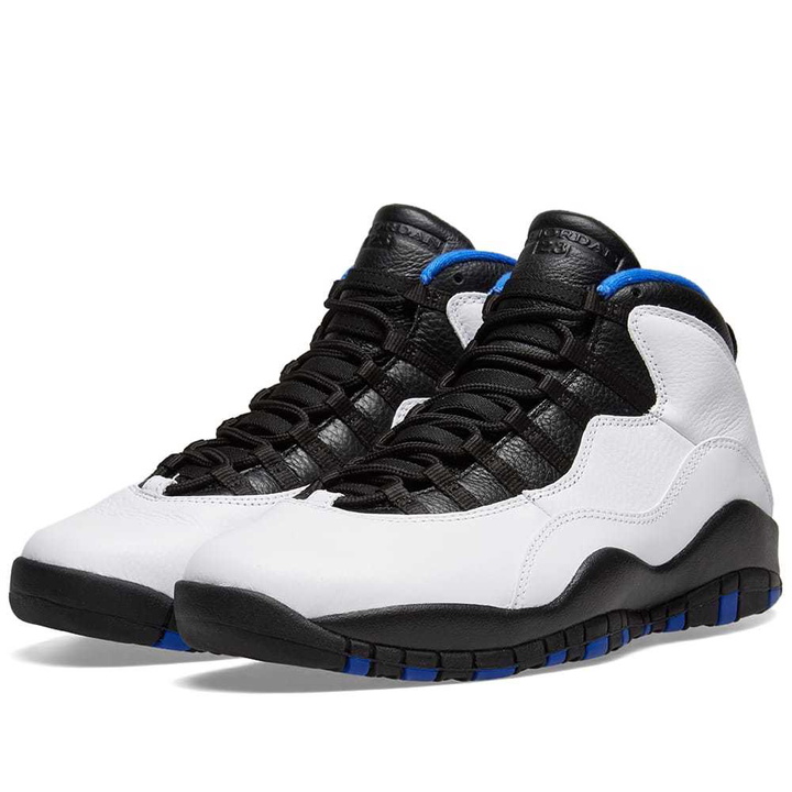 Photo: Air Jordan 10 Retro 'Orlando' White, Black, Royal & Silver