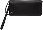 GmbH Black Faux-Leather Clutch