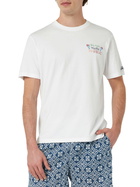 MC2 Saint Barth Man Classic Fit Cotton Jersey T-shirt Portofino With Chi Non Muore Poi Ribeve Embroidery | Insulti Luminosi Special Edition