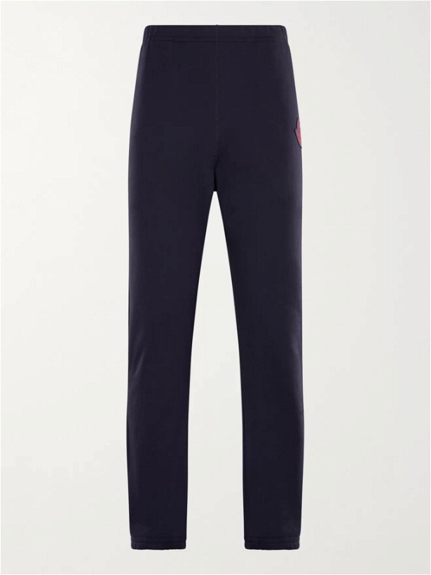 Photo: MONCLER GENIUS - 2 Moncler 1952 Logo-Appliquéd Cotton-Jersey Sweatpants - Blue
