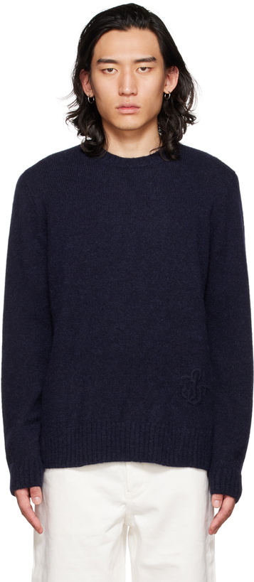 Photo: Jil Sander Navy Embroidered Sweater