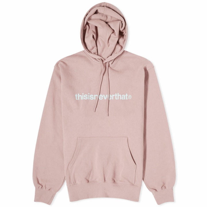 Photo: thisisneverthat Men's T-logo LT Popover Hoodie in Dusty Pink