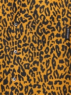 PALM ANGELS - Cheetah Linen Blend Bowling Shirt