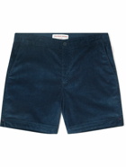 Orlebar Brown - Bulldog Straight-Leg Cotton-Blend Corduroy Shorts - Blue
