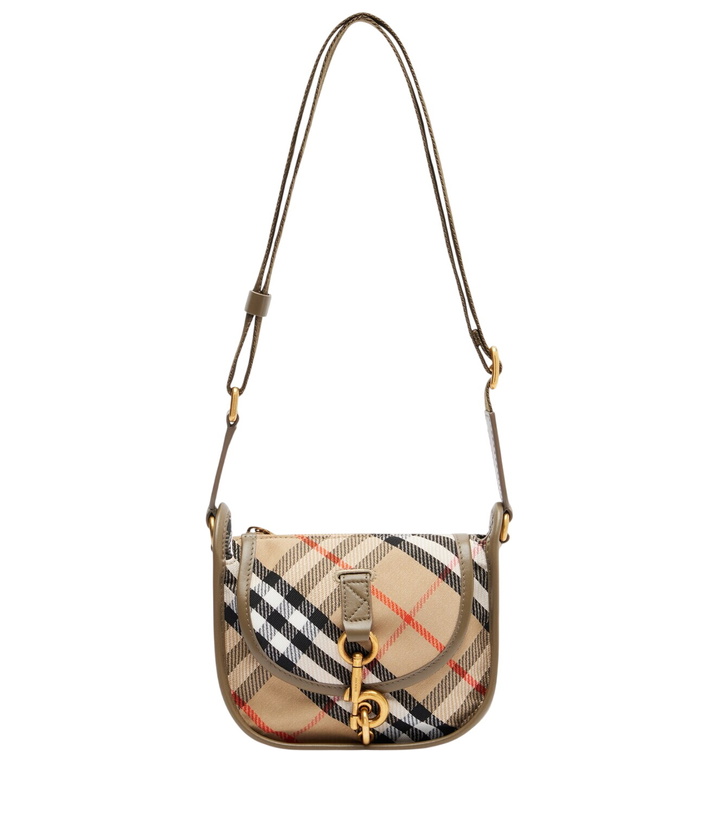 Photo: Burberry Clip Messenger Medium leather-trimmed shoulder bag