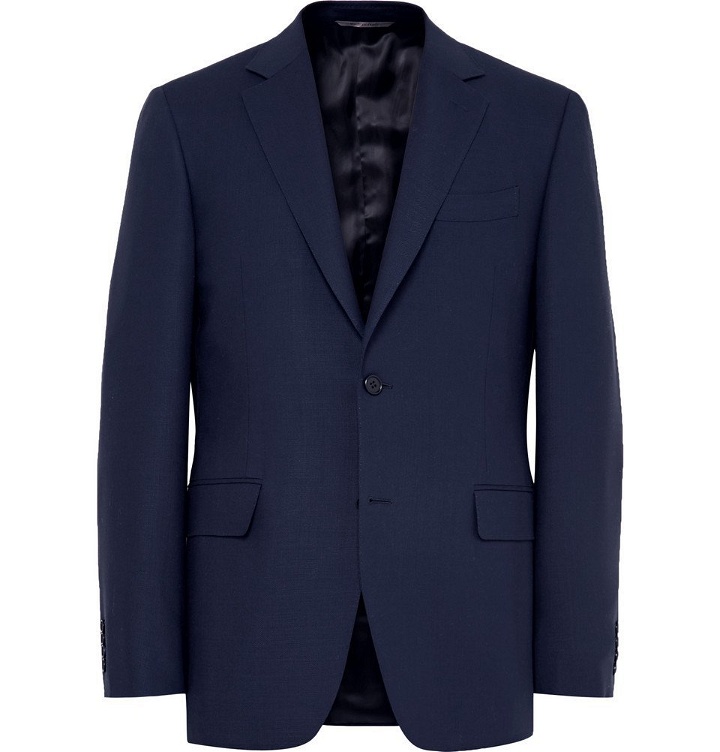 Photo: Canali - Royal-Blue Slim-Fit Travel Water-Resistant Wool Blazer - Men - Royal blue