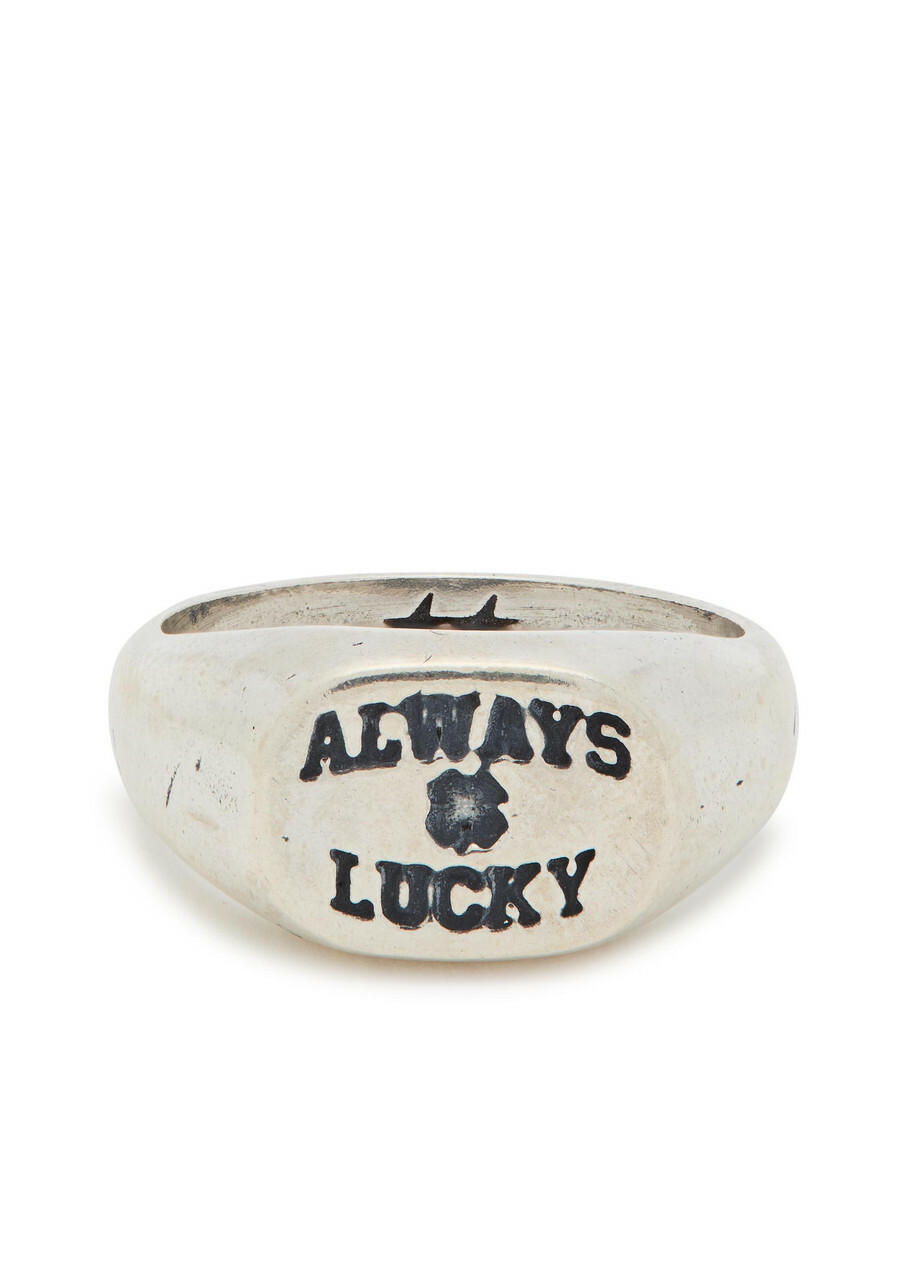 Twojeys Always Lucky Sterling Silver-plated Signet Ring