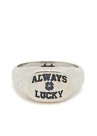 Twojeys Always Lucky Sterling Silver-plated Signet Ring