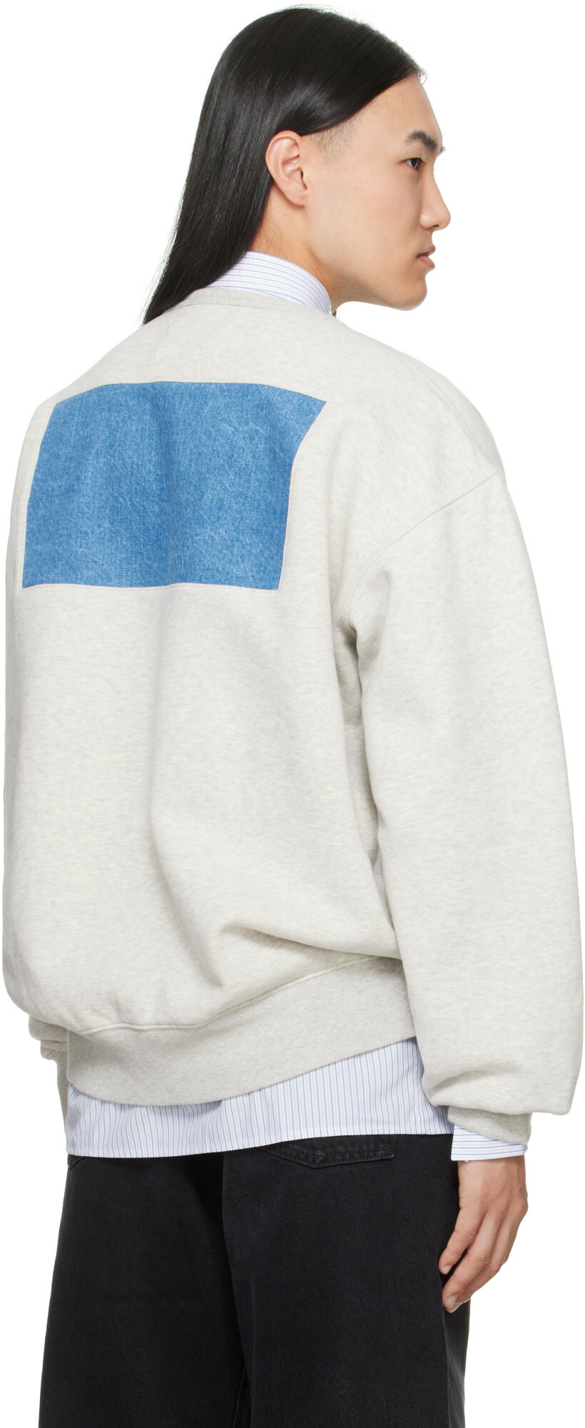Maison Margiela Gray 4-Stitch Sweatshirt