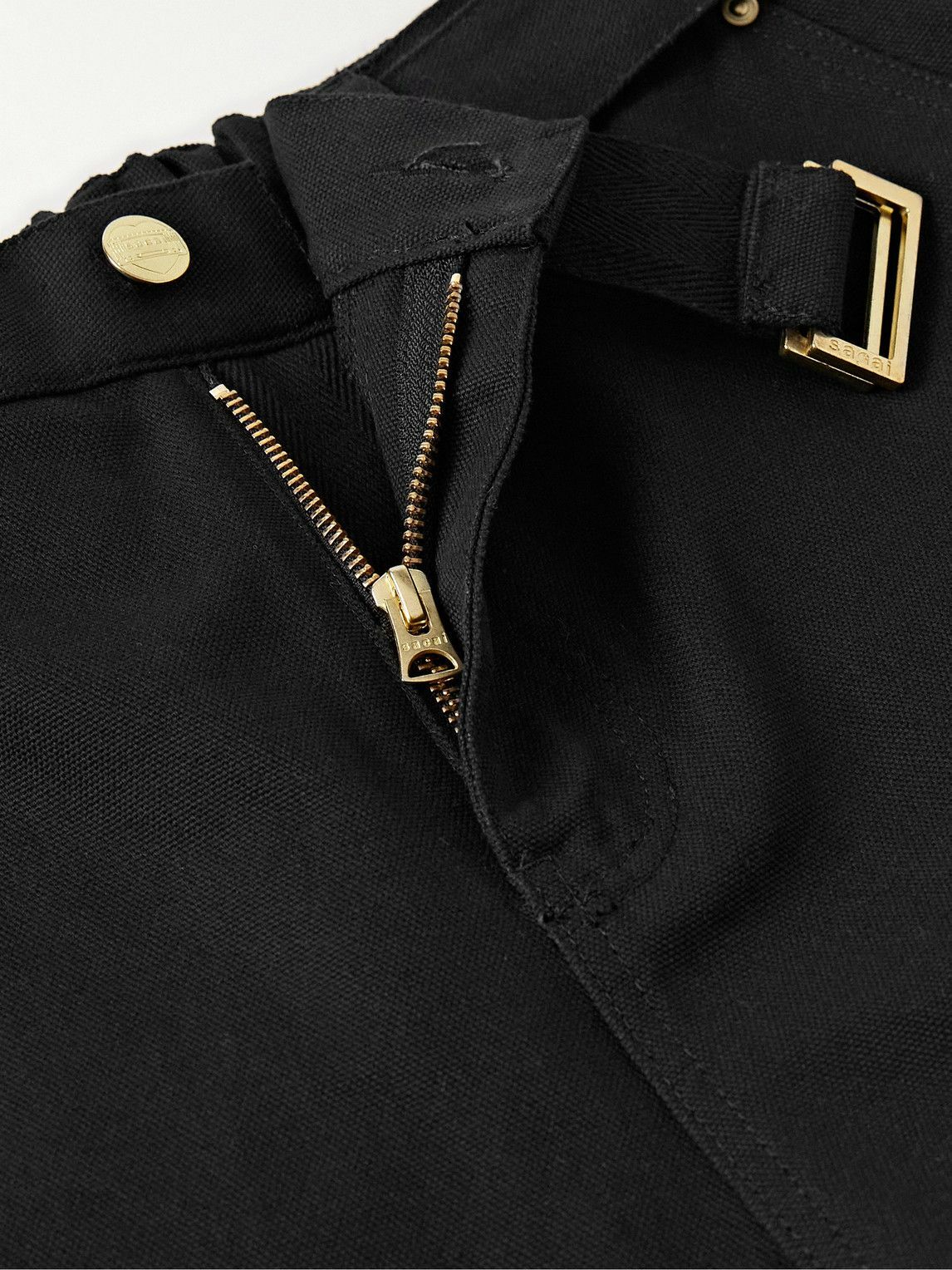 Sacai - Carhartt WIP Slim-Fit Belted Cotton-Canvas Trousers