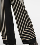 Toteme Silk jacquard wide-leg pants