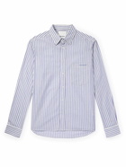 Marant - Jasolo Logo-Embroidered Striped Cotton-Poplin Shirt - Blue