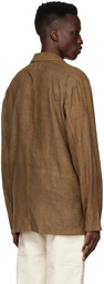 Karu Research Brown Cotton Blazer