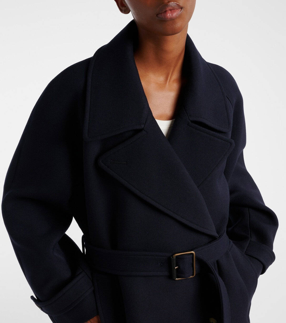 Loewe Belted double-breasted wool coat