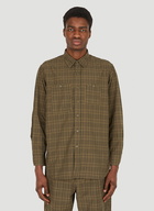 Checked Work Shirt in Khaki