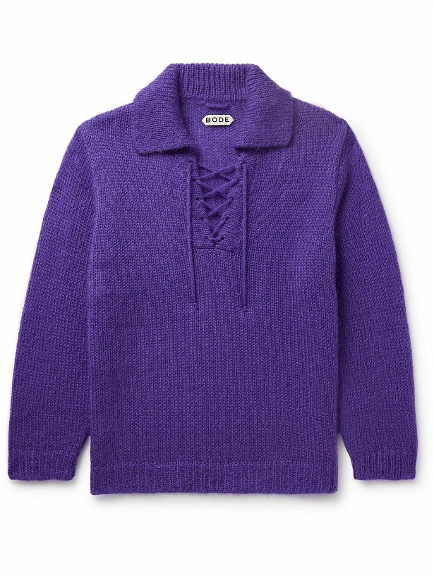 Photo: BODE - Alpine Mohair-Blend Sweater - Purple