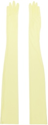 Dries Van Noten Yellow Long Gloves