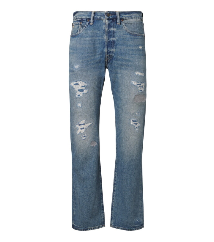 Photo: RRL Distressed straight jeans