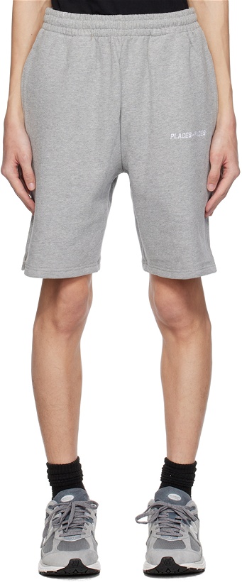 Photo: PLACES+FACES Gray Embroidered Shorts
