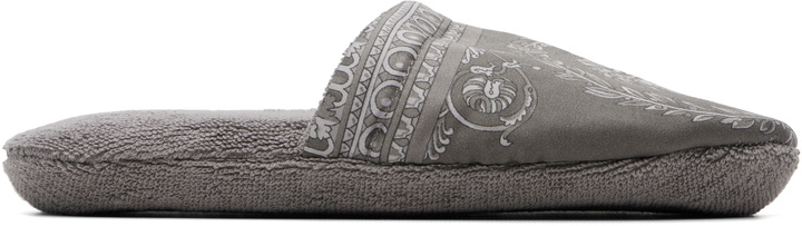 Photo: Versace Gray 'I Heart Baroque' Slippers