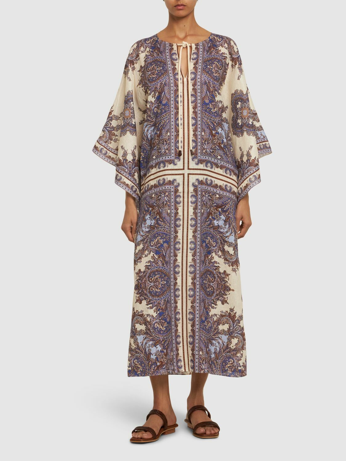 【ZIMMERMANN】エデン ハンカチーフ ミディスカート ZIMMERMANN Zimmermann Eden Floral-print Tiered Chiffon Midi Dress Multi