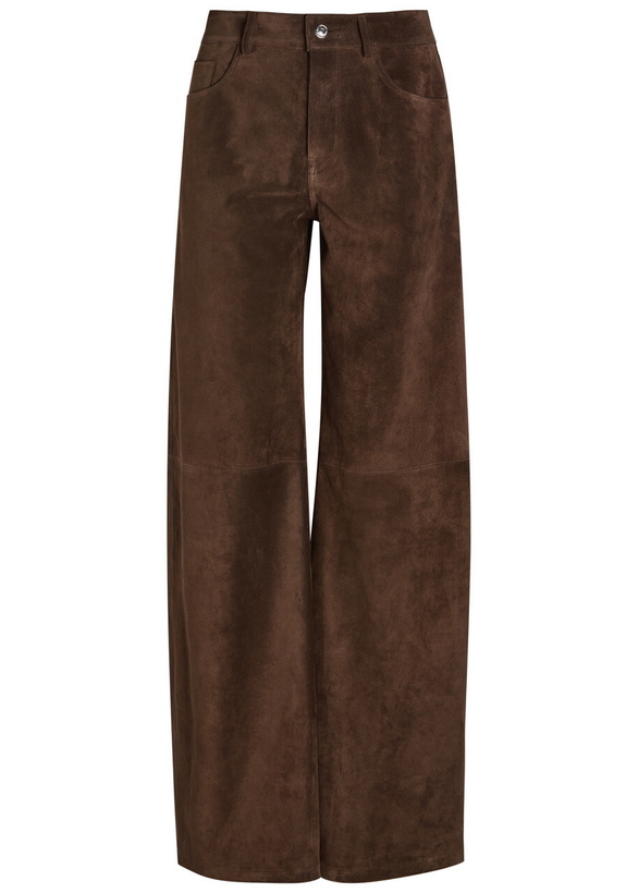 Photo: Armarium Luke Wide-leg Suede Trousers Brown