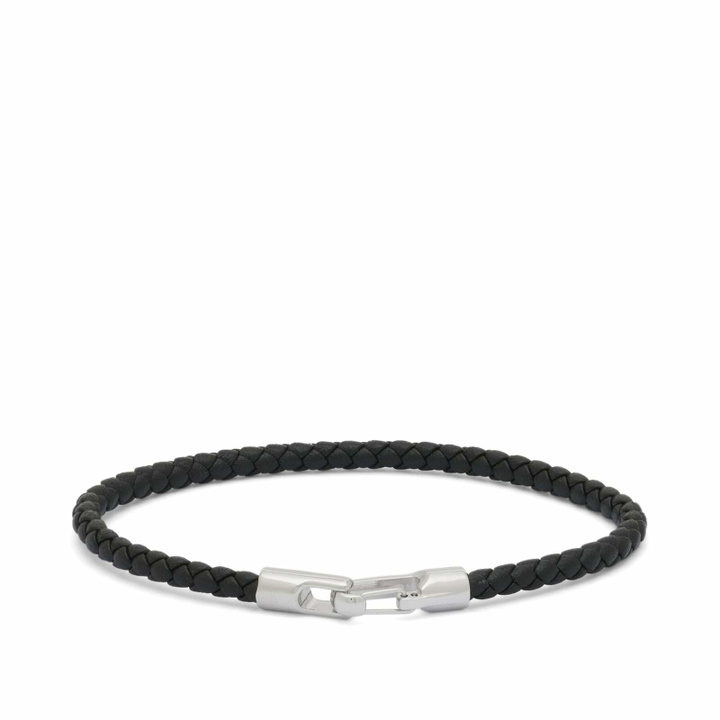 Photo: Miansai Men's Ames Braided Leather Bracelet in Black