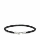 Miansai Men's Ames Braided Leather Bracelet in Black