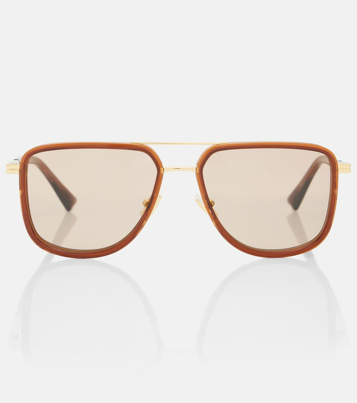 Bottega Veneta Metal Combi aviator sunglasses
