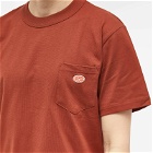 Armor-Lux Men's 79151 Logo Pocket T-Shirt in Deep Paprika