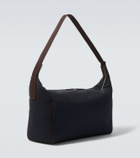 The Row Logan E/W leather-trimmed crossbody bag