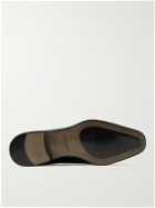 Manolo Blahnik - Snowdon Whole-Cut Glossed-Leather Oxford Shoes - Black