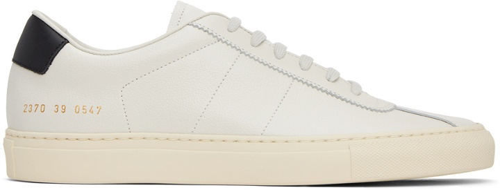 Photo: Common Projects White & Black Tennis 77 Sneakers