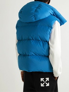 Off-White - Bounce Printed Quilted Shell Down Coat - Blue