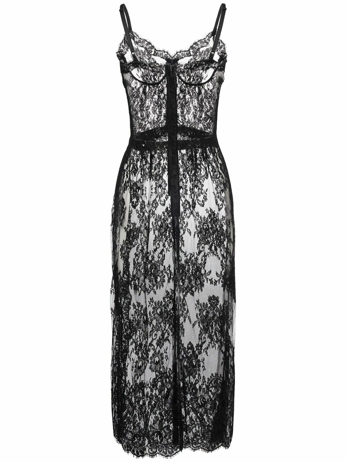 DOLCE & GABBANA Chantilly Lace Midi Dress Dolce & Gabbana