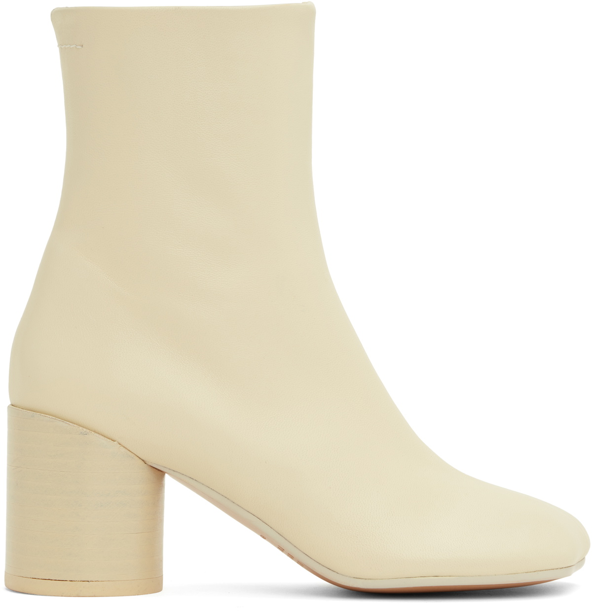 MM6 Maison Margiela Off-White Anatomic Ankle Boots