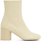 MM6 Maison Margiela Off-White Anatomic Ankle Boots